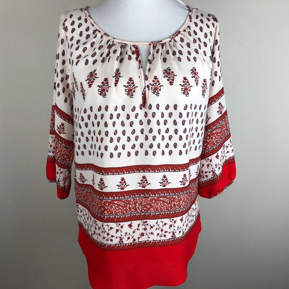 Renee C. Tops - Renee C. Stitch Fix 3/4 Sleeve Blouse Size L